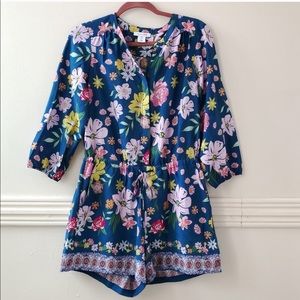 NWT Tabitha Webb Floral Romper Pockets - 0